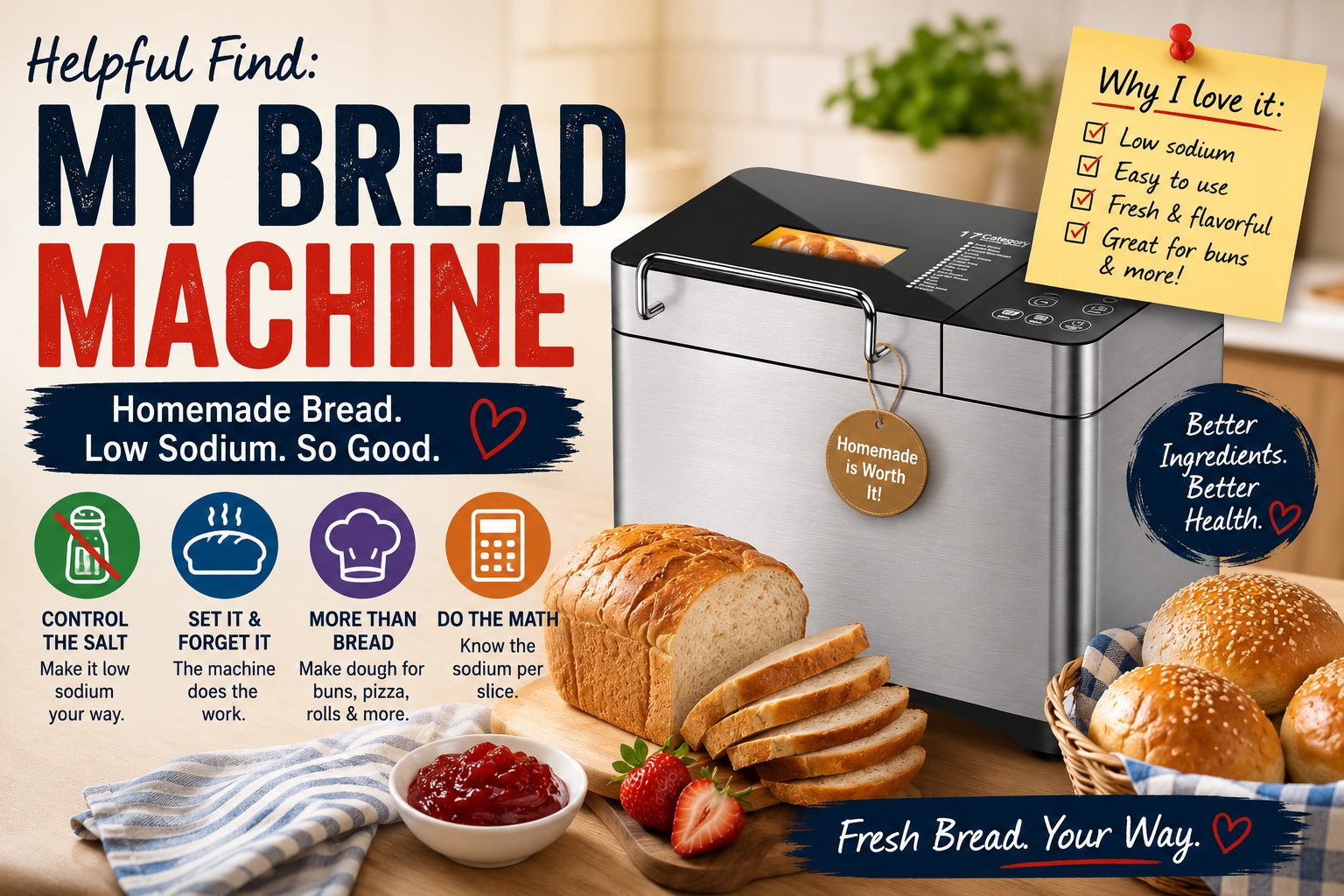Helpful Find: Why I Bought a Bread Machine for Low-Sodium Living