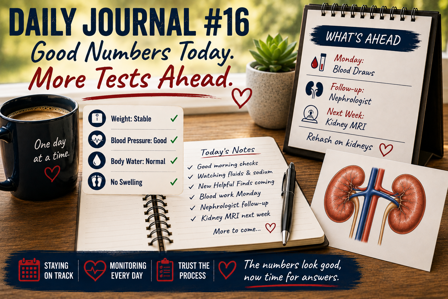 Daily Journal #16: Good Numbers, More Tests Ahead