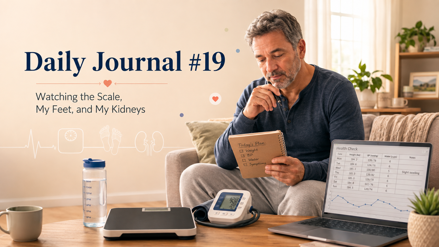 Daily Journal #19 — Watching the Scale, My Feet, and My Kidneys